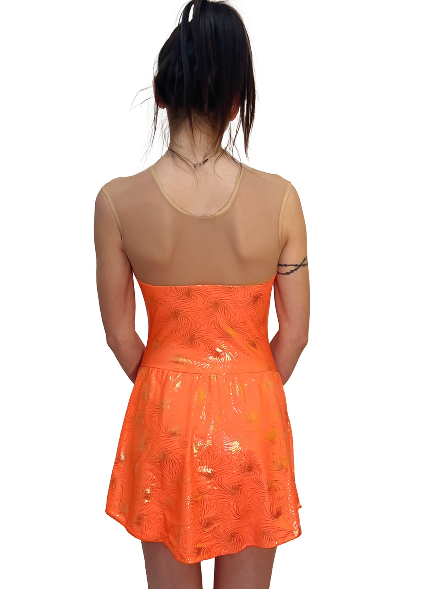 BODY CON GONNELLINO MODELLO GIRANDOLA - ADELIGHT - BODY PATTINAGGIO - ADELIGHT