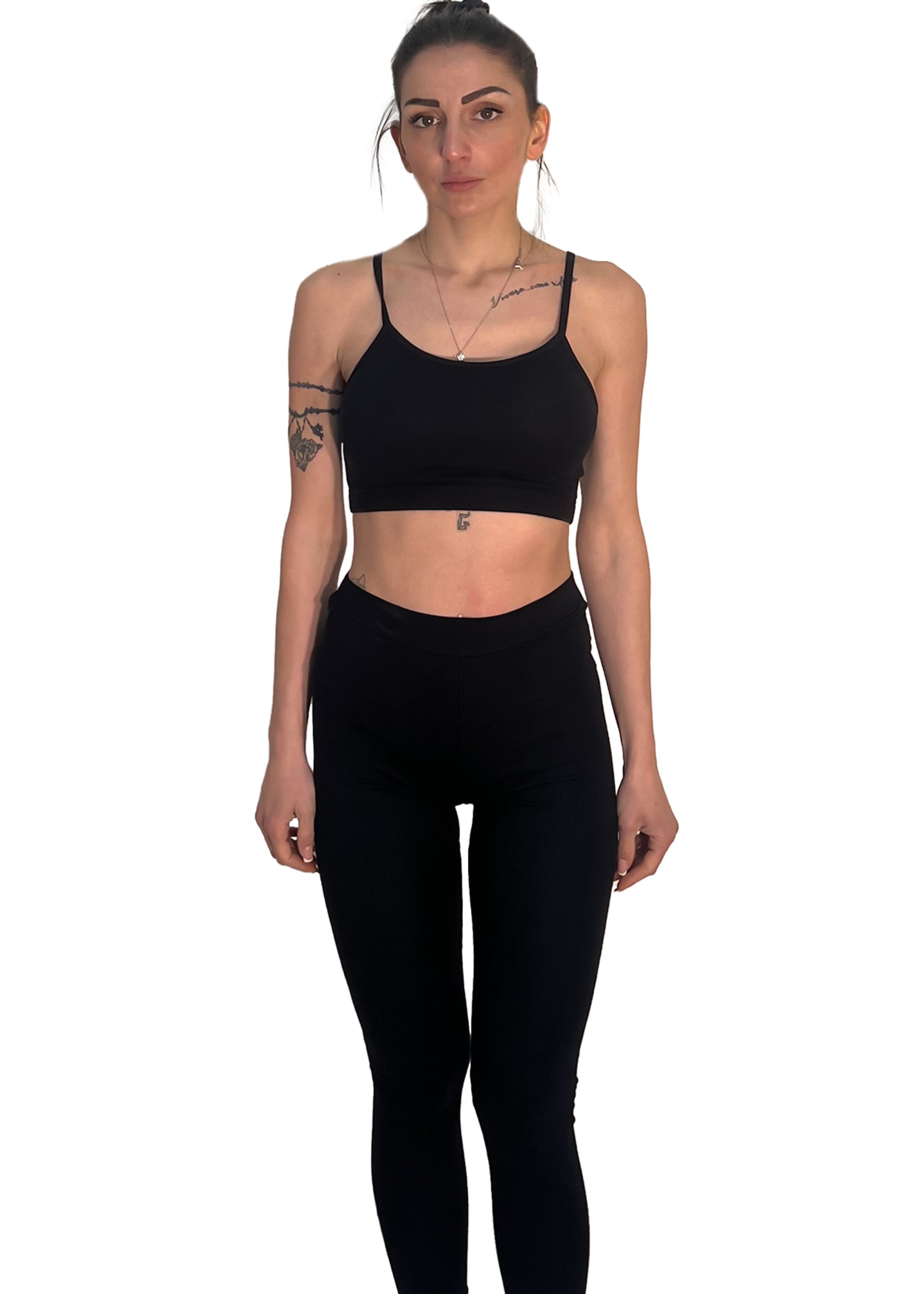 COMPLETO FITNESS COTONE MODELLO ARY BLACK - ADELIGHT - COMPLETO COTONE MODELLO ARY - ADELIGHT
