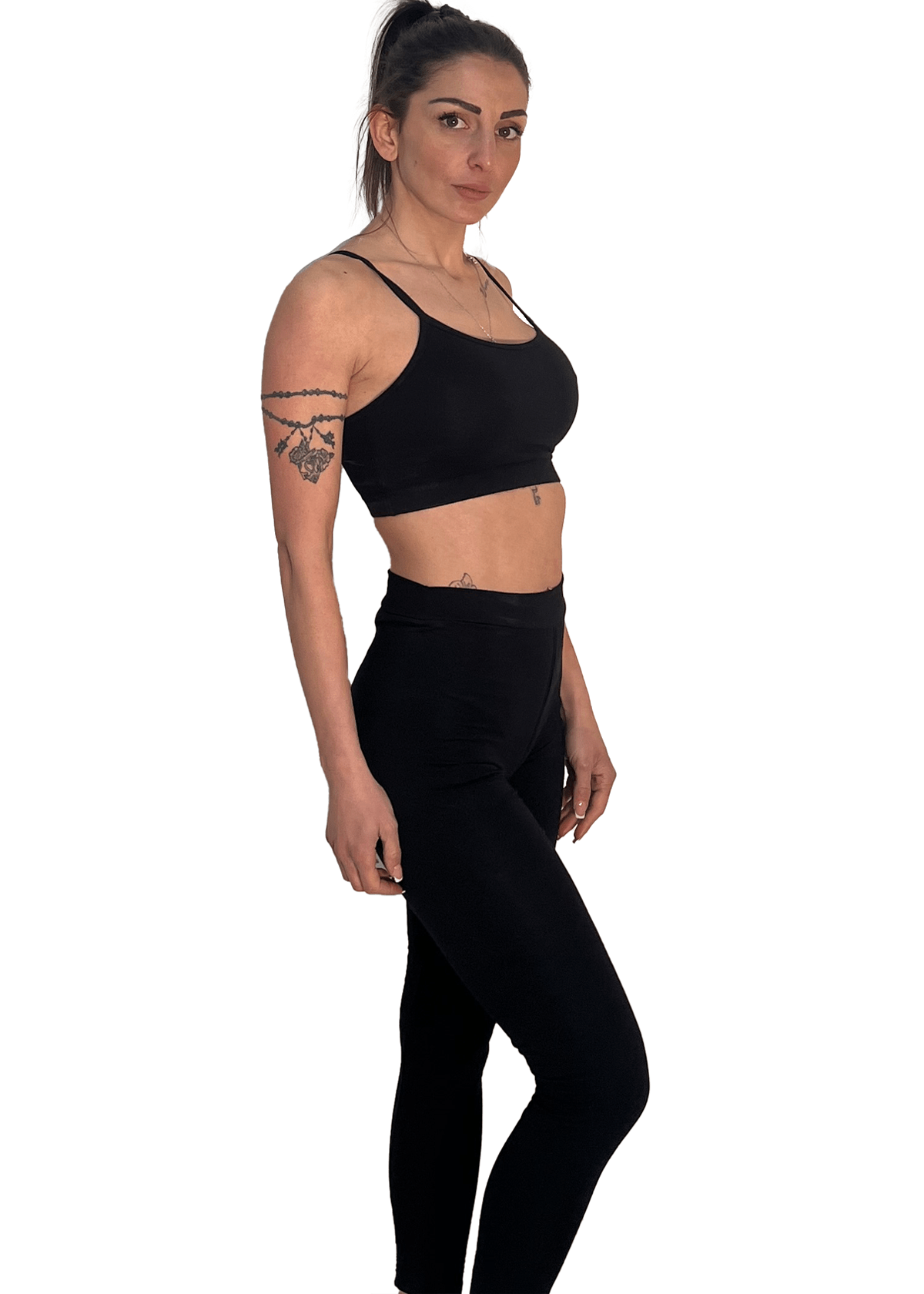 COMPLETO FITNESS COTONE MODELLO ARY BLACK - ADELIGHT - COMPLETO COTONE MODELLO ARY - ADELIGHT