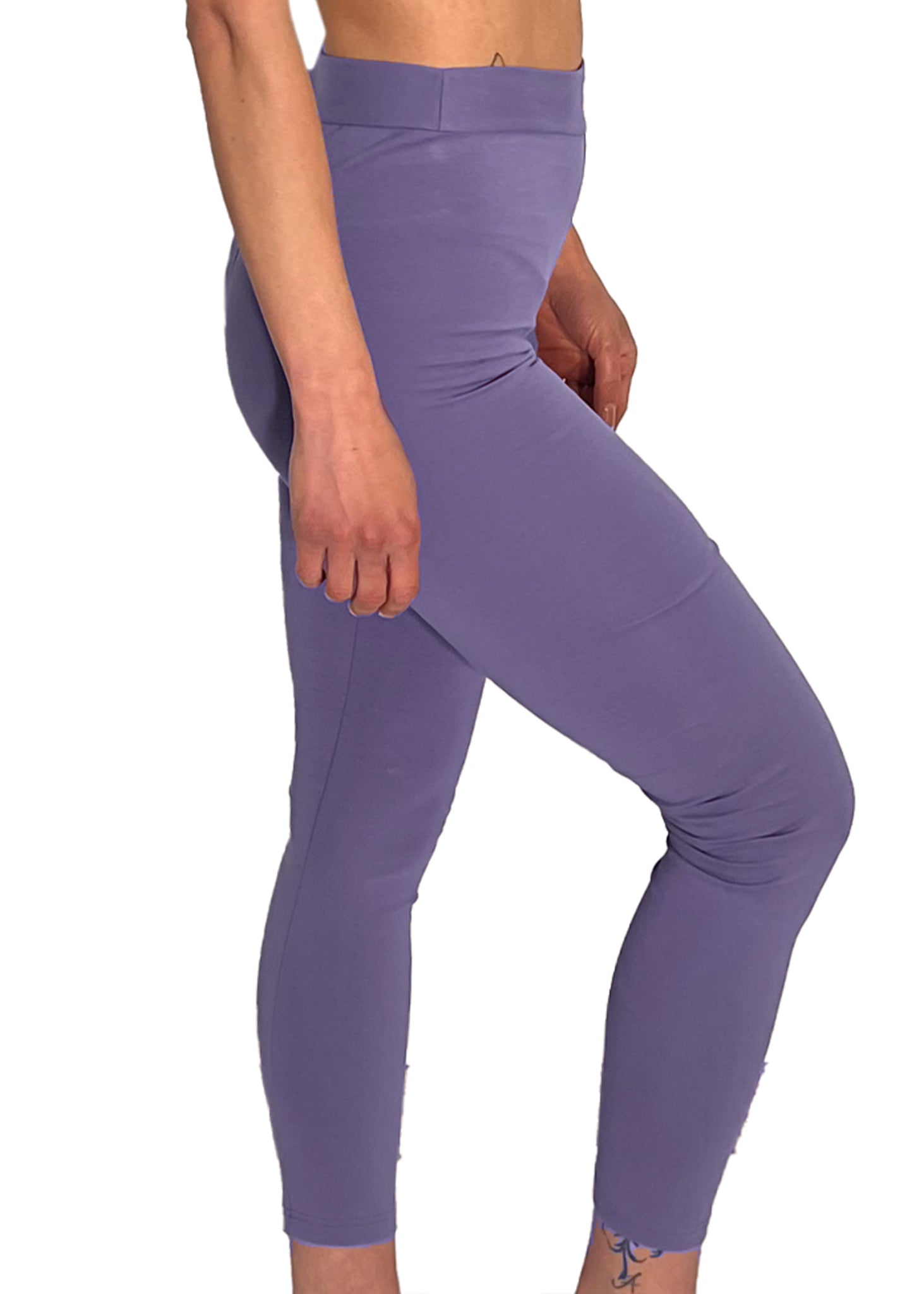 LEGGINGS FITNESS COTONE MODELLO ARY LILLA - ADELIGHT - LEGGINGS COTONE MODELLO ARY - ADELIGHT