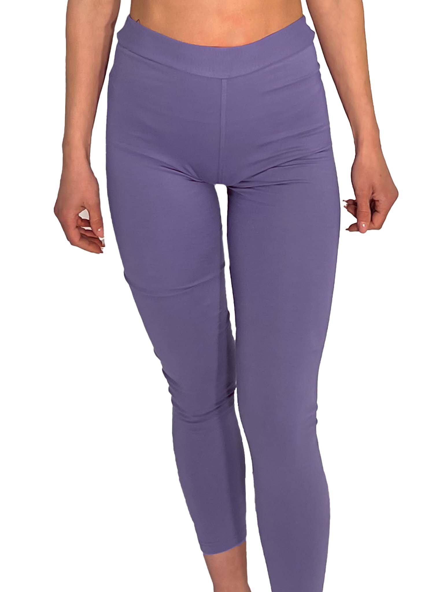 LEGGINGS FITNESS COTONE MODELLO ARY LILLA - ADELIGHT - LEGGINGS COTONE MODELLO ARY - ADELIGHT