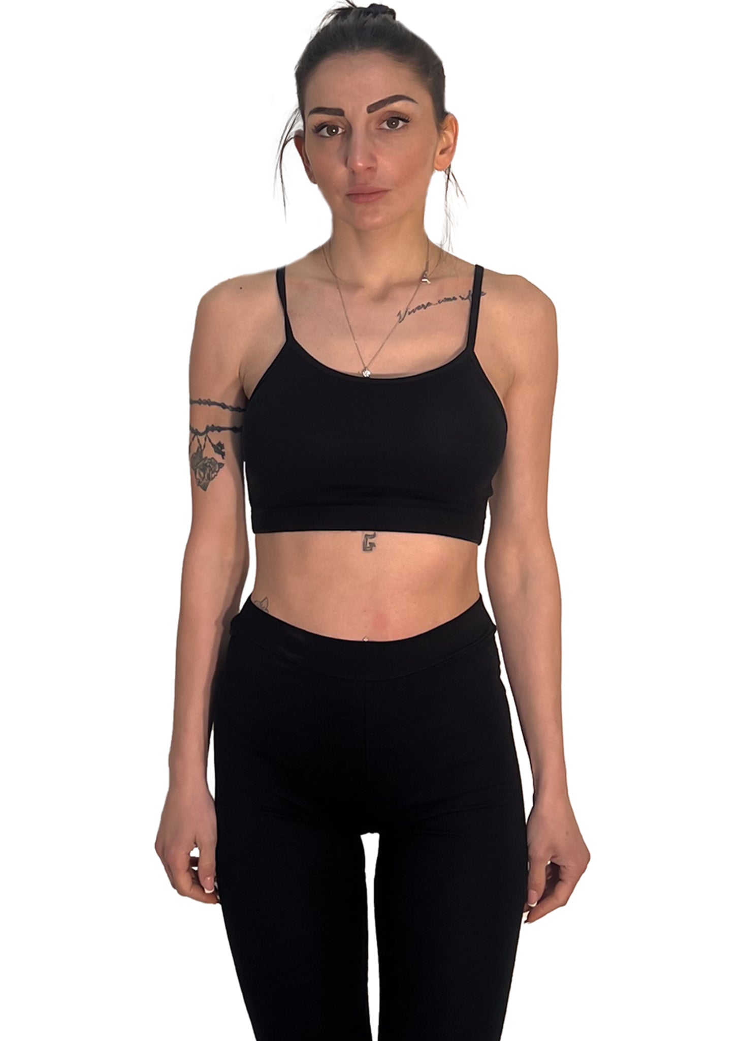 TOP FITNESS COTONE MODELLO ARY BLACK - ADELIGHT - TOP COTONE MODELLO ARY - ADELIGHT