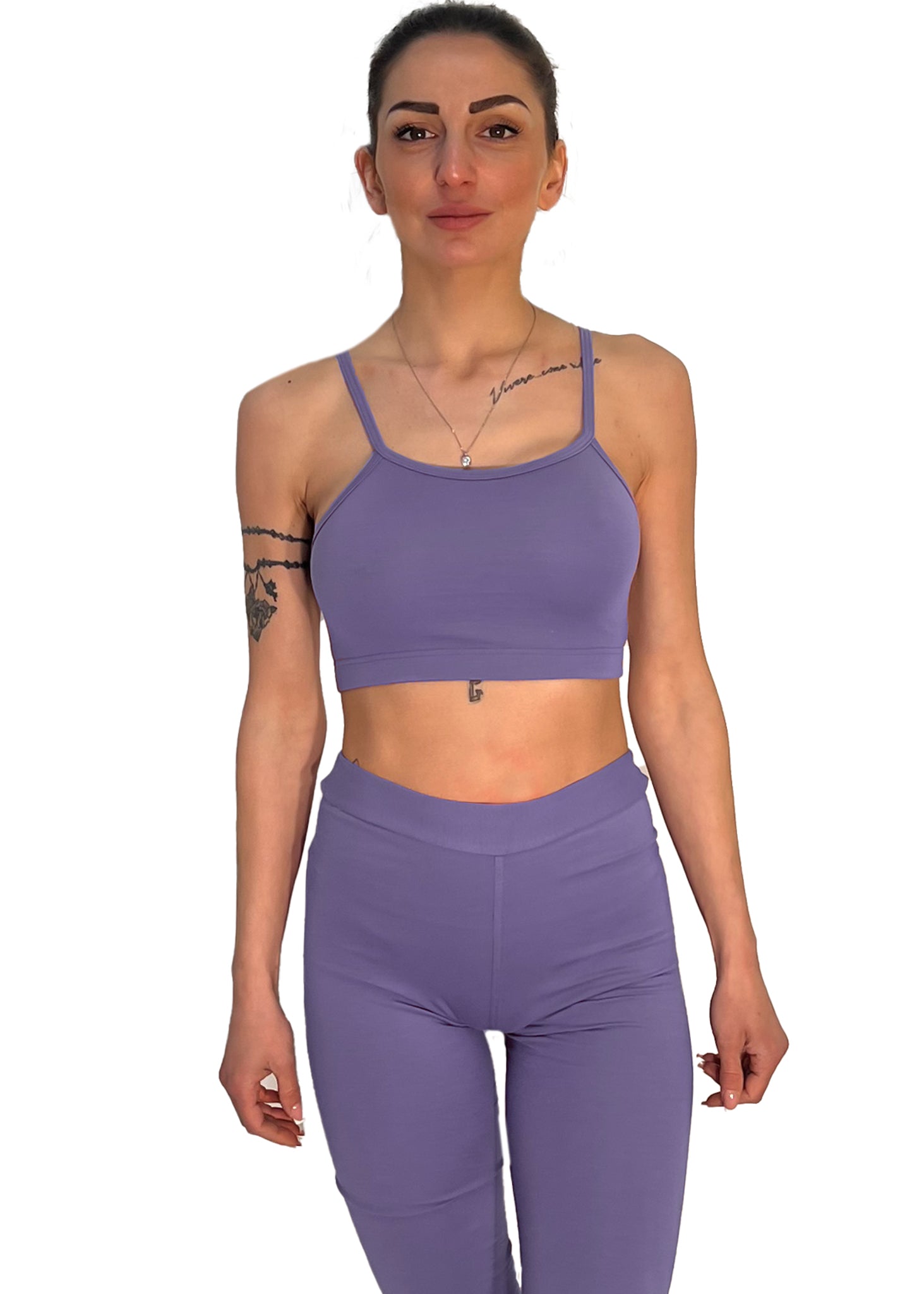TOP FITNESS COTONE MODELLO ARY LILLA - ADELIGHT - TOP COTONE MODELLO ARY - ADELIGHT