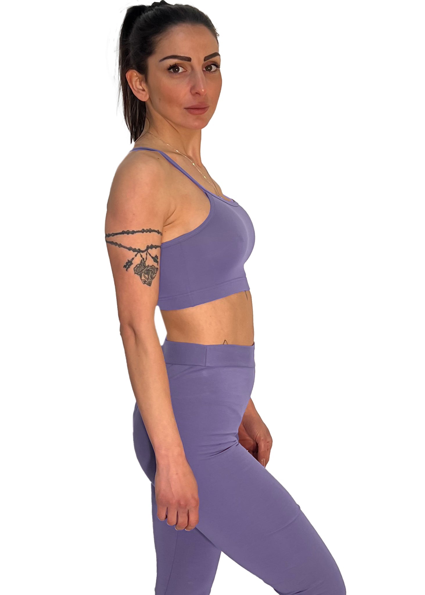 TOP FITNESS COTONE MODELLO ARY LILLA - ADELIGHT - TOP COTONE MODELLO ARY - ADELIGHT