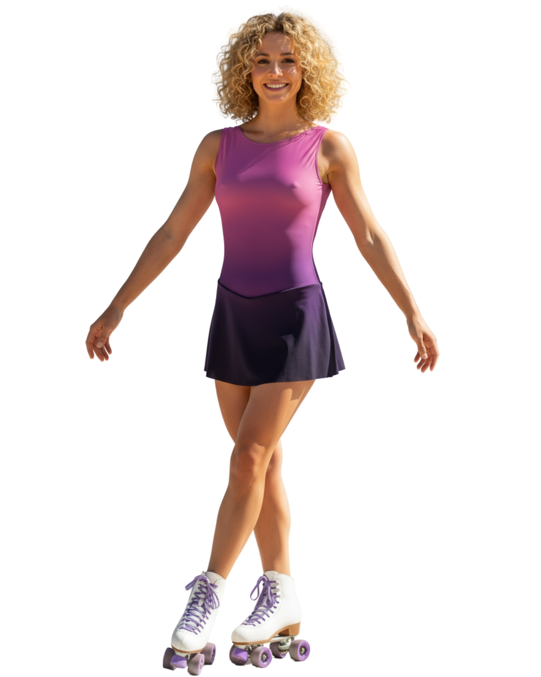 BODY CON GONNELLINO MODELLO CUORE VIOLET
