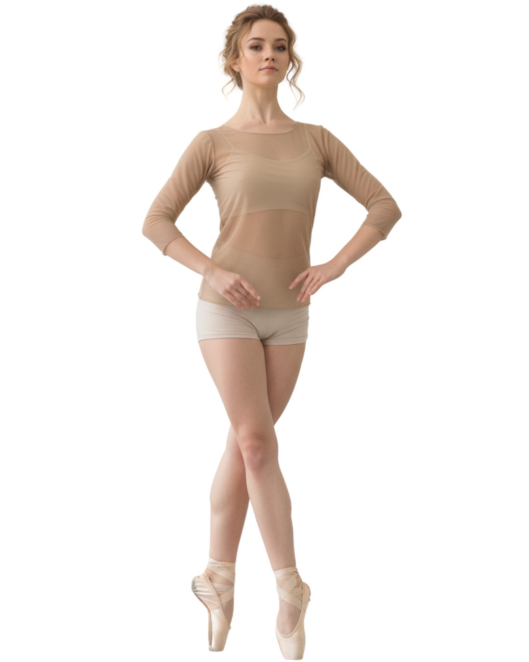 MAGLIETTA IN MICRORETE NUDE MODELLO ELEGANT