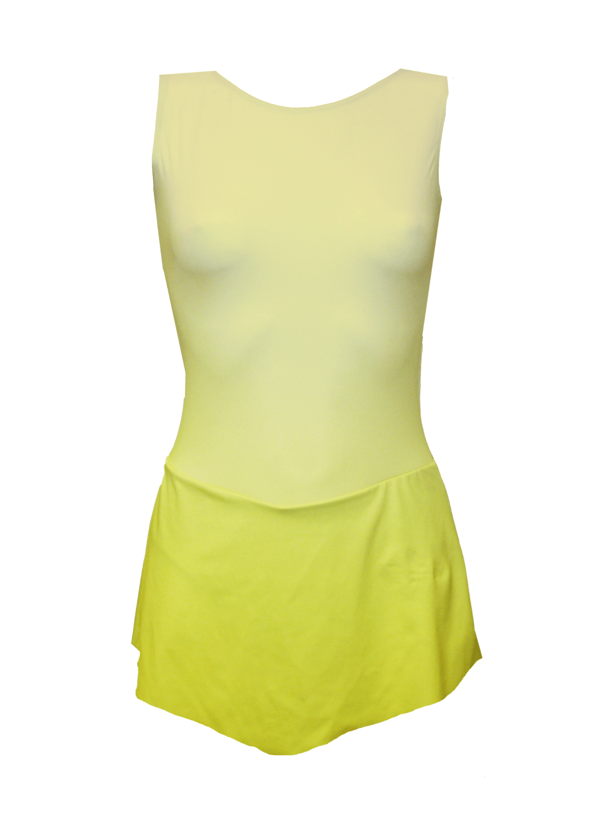 BODY CON GONNELLINO MODELLO CUORE YELLOW - ADELIGHT - BODY PATTINAGGIO - ADELIGHT